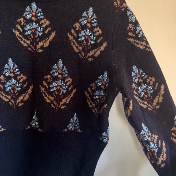 Tory Burch embellished Block Print Patterned Wool Sweater - Picture 4 of 10